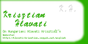 krisztian hlavati business card